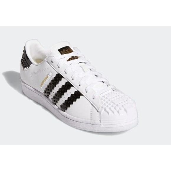 Adidas Superstar  Base Plates White Black Leather Men\'s Sneakers Size 13.5 main image 6